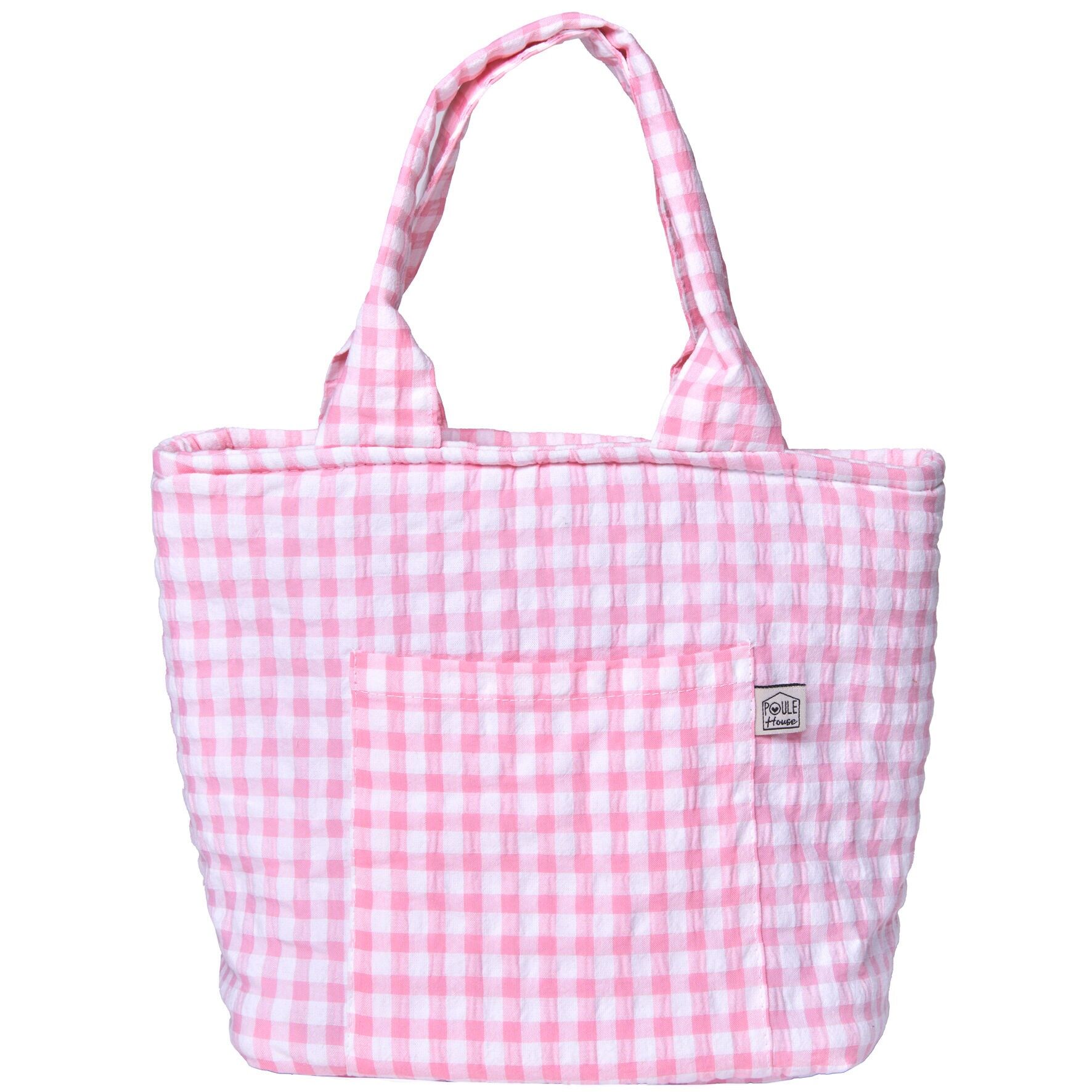 Insulated lunch bag - pink gingham