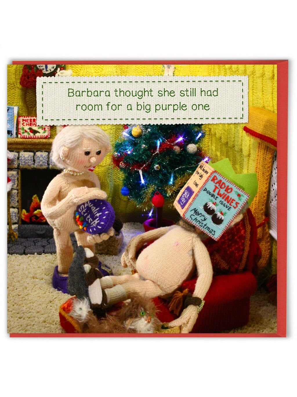 Divertente biglietto di Natale - Big Purple One di Nudinits