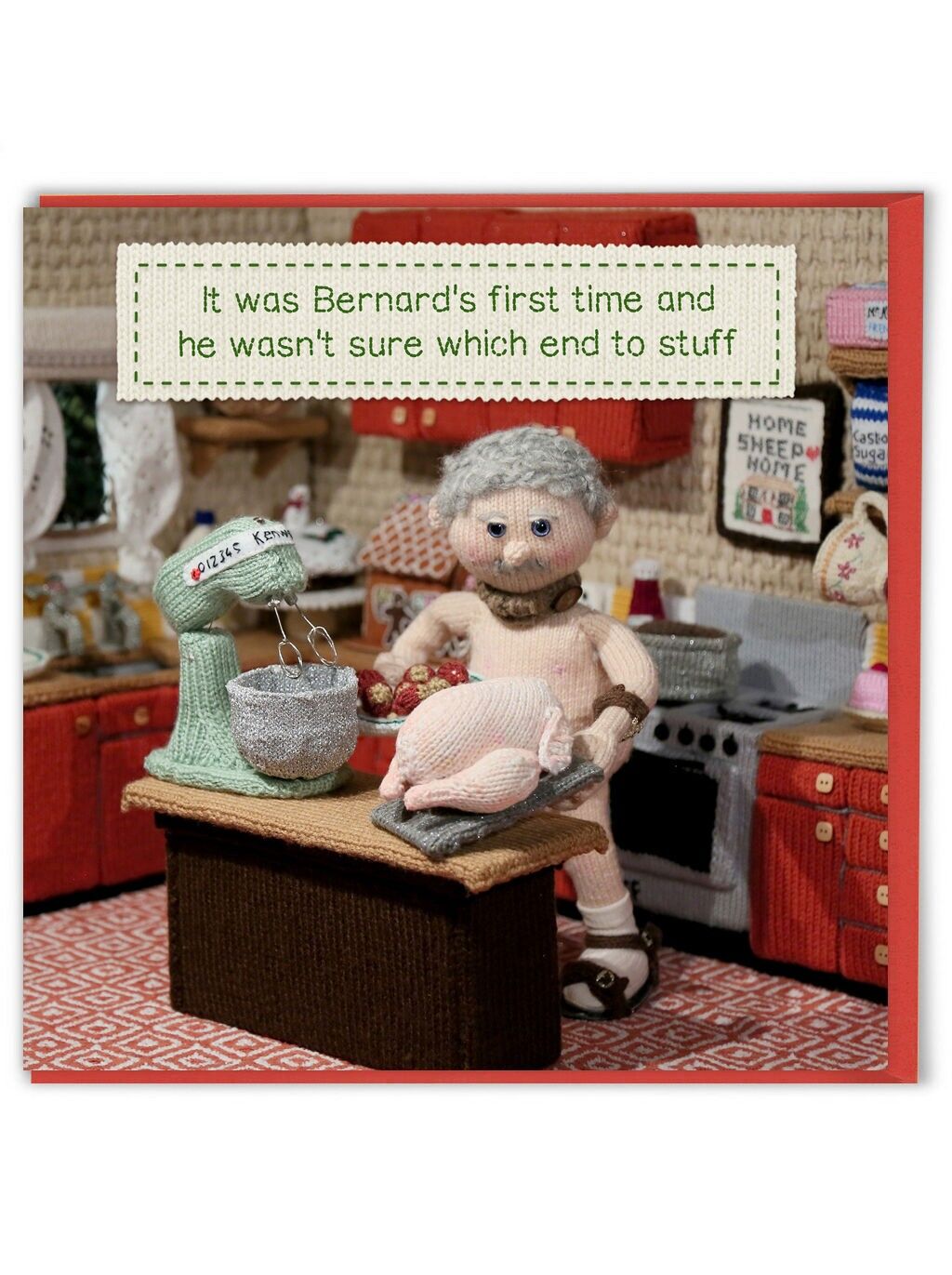 Divertente biglietto di Natale - Bernard Stuffing di Nudinits