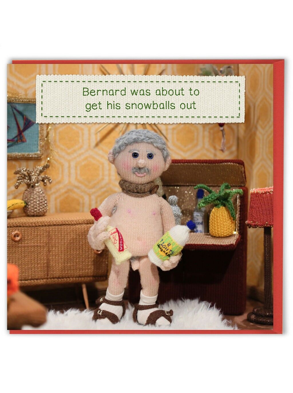 Divertente biglietto di Natale - Snowballs Out di Nudinits