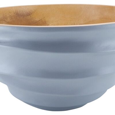 Wooden bowl - fruit bowl - salad bowl - model Twist - gray - XL (Øxh) 30cm x 15cm