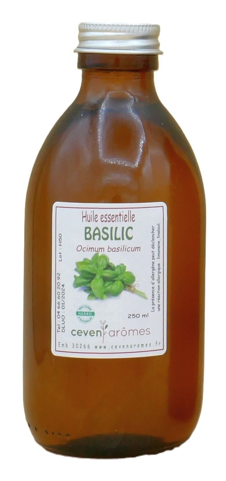 Olio essenziale di basilico HEBBD 250ml