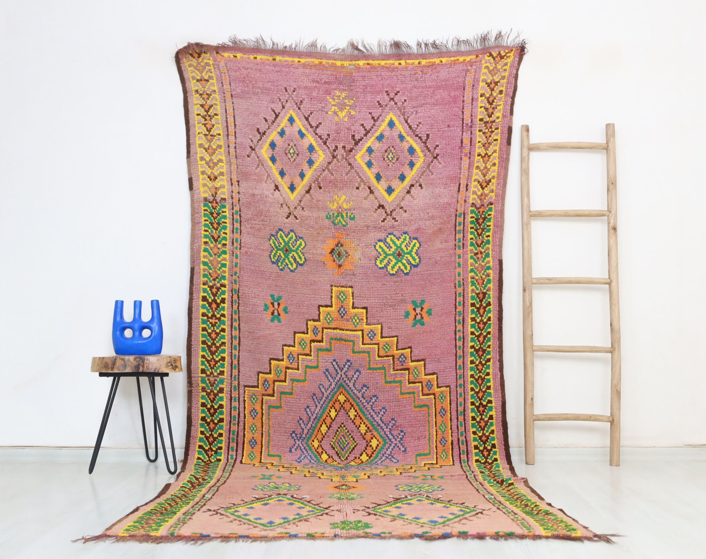 Tappeto marocchino vintage Tililla 140 cm x 313 cm