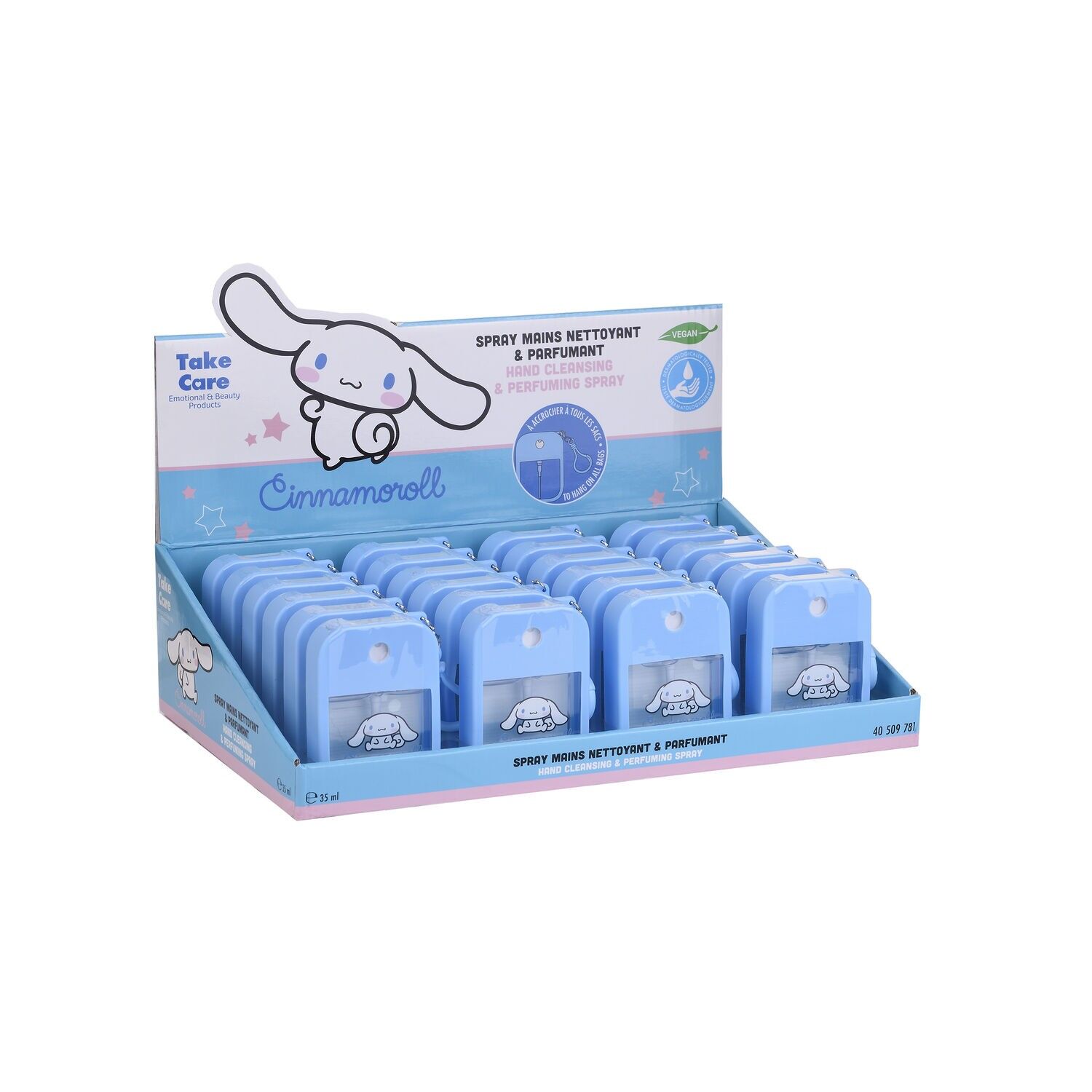 Aloe Vera Reinigungshandspray und Cinnamoroll Silikonhülle – 35 ml