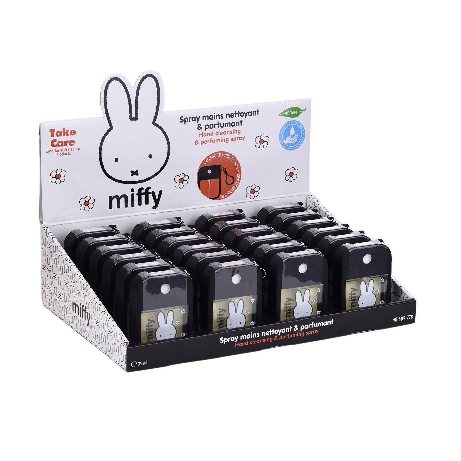 Spray detergente per le mani Miffy Lemon e custodia in silicone - 35 ml