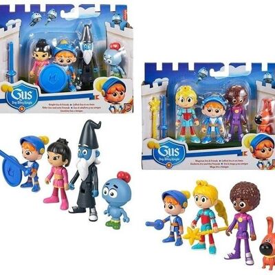 Fisher-price – Gus Le Chevalier Minus – Coffret Gus Et Ses Amis 4 pack de 2 assortimenti 16,5x21,5cm