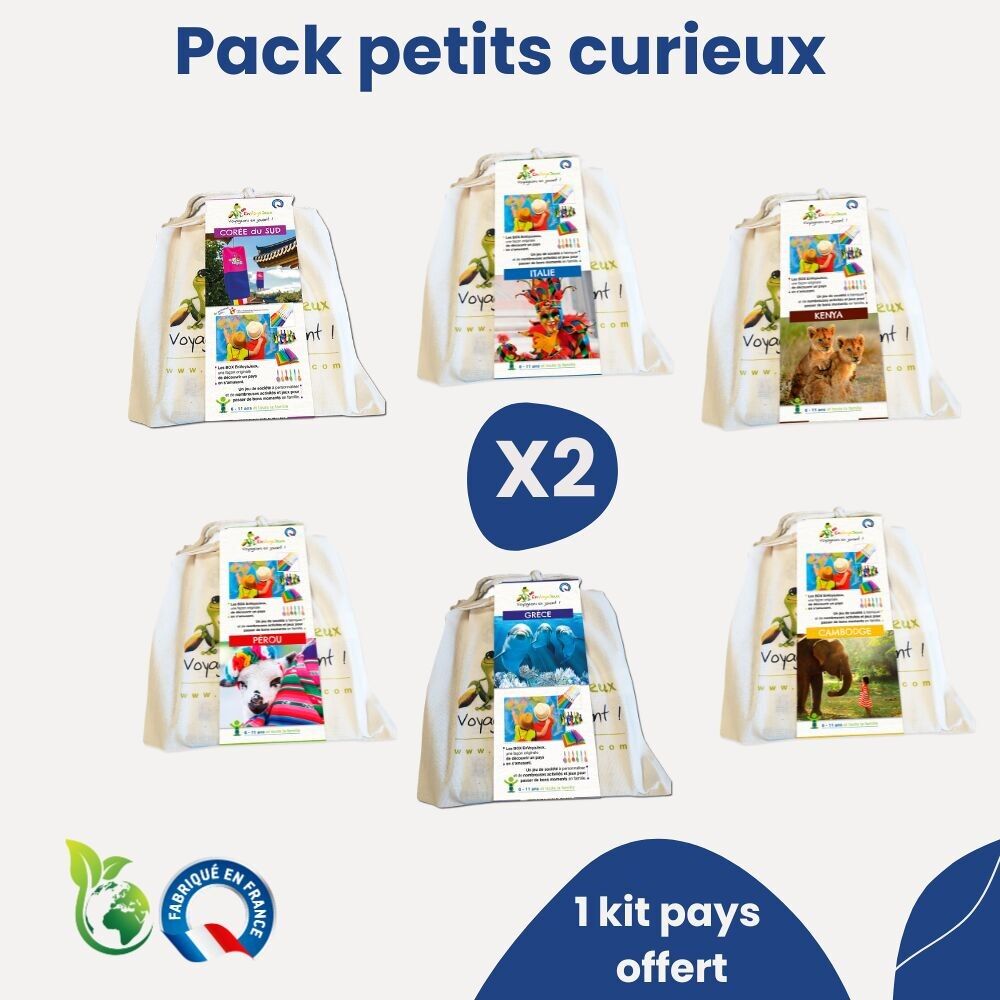 Little Explorers Pack - Kit divertenti, creativi ed educativi - Età 6-11 - Prodotto in Francia - Regali di compleanno per bambine e bambini - Scopri il mondo