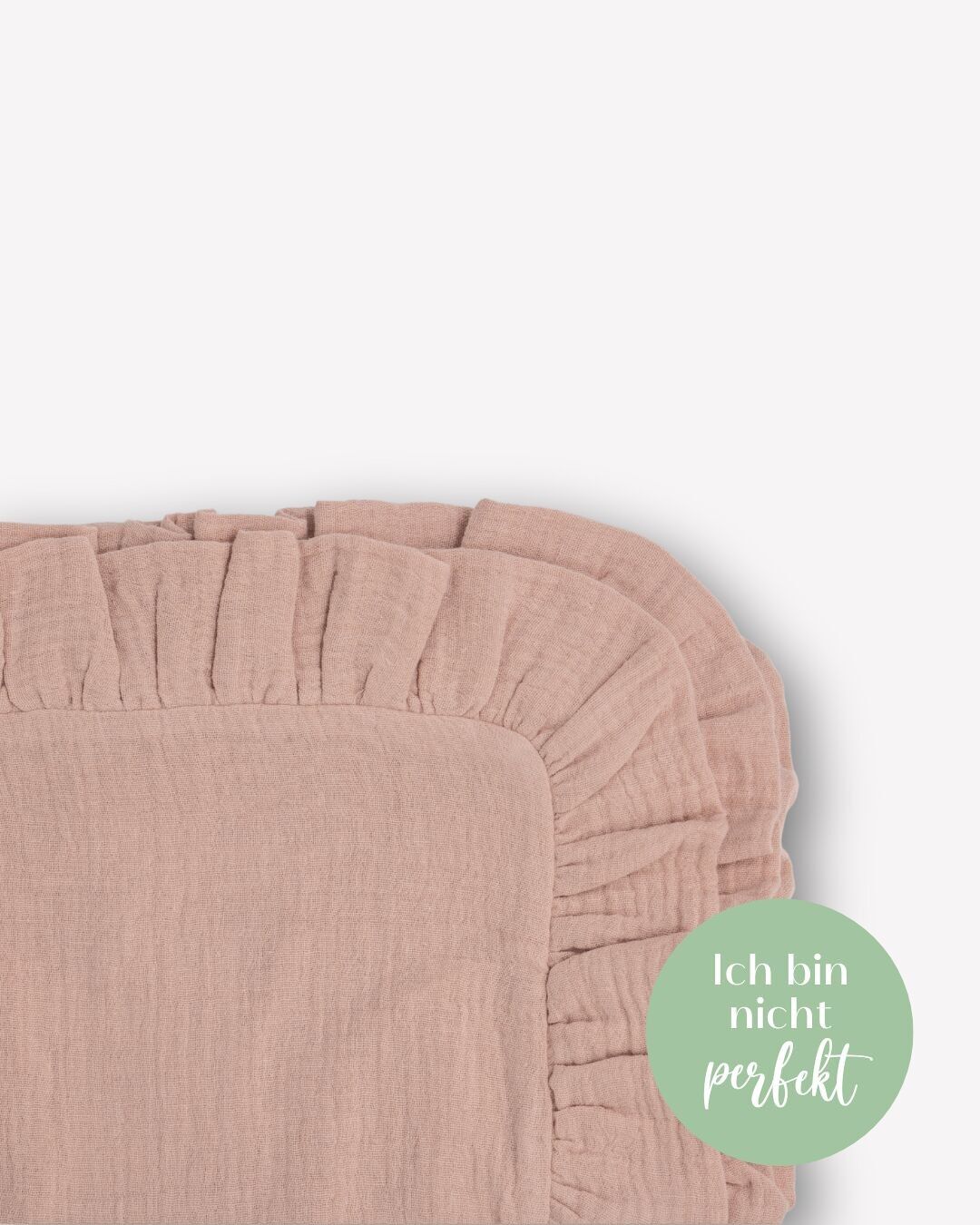 Musselin-Rüschenkopfkissen "Heide" • Blush • Liebe auf den 2. Blick