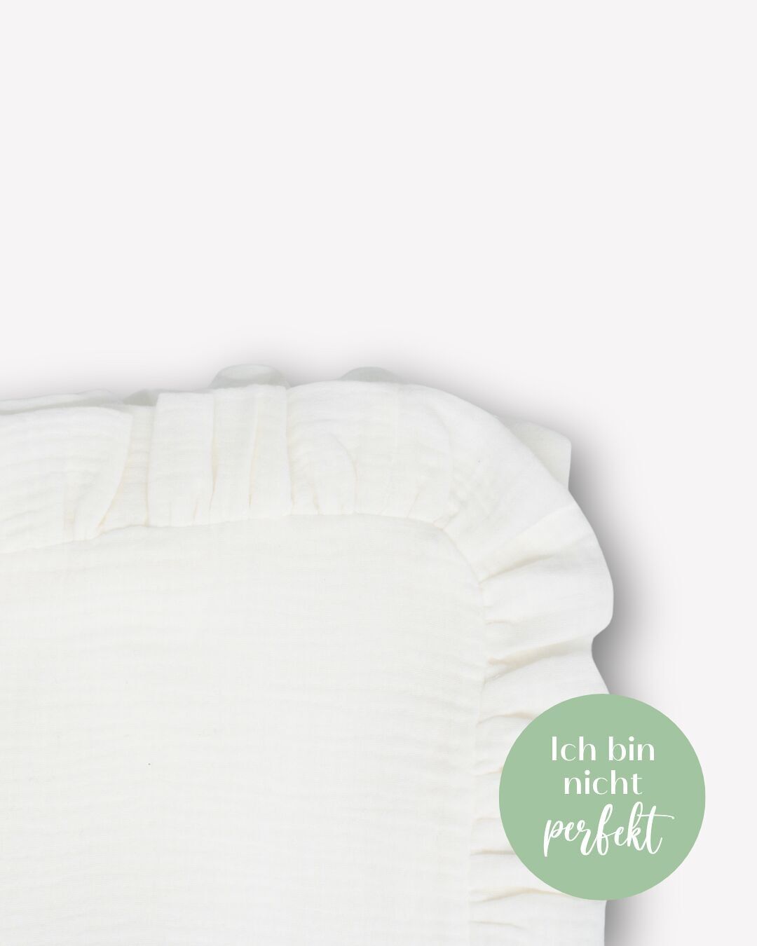 Musselin-Rüschenkopfkissen "Heide" • Off-White • Liebe auf den 2. Blick