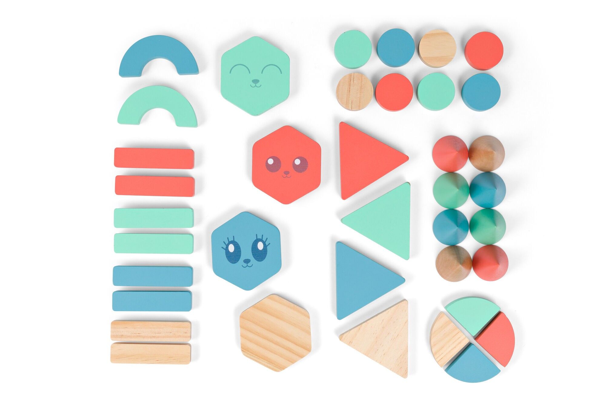 BS Toys Holzbausteine ​​– Kreatives Stapel- und Konstruktionsset (GA521)