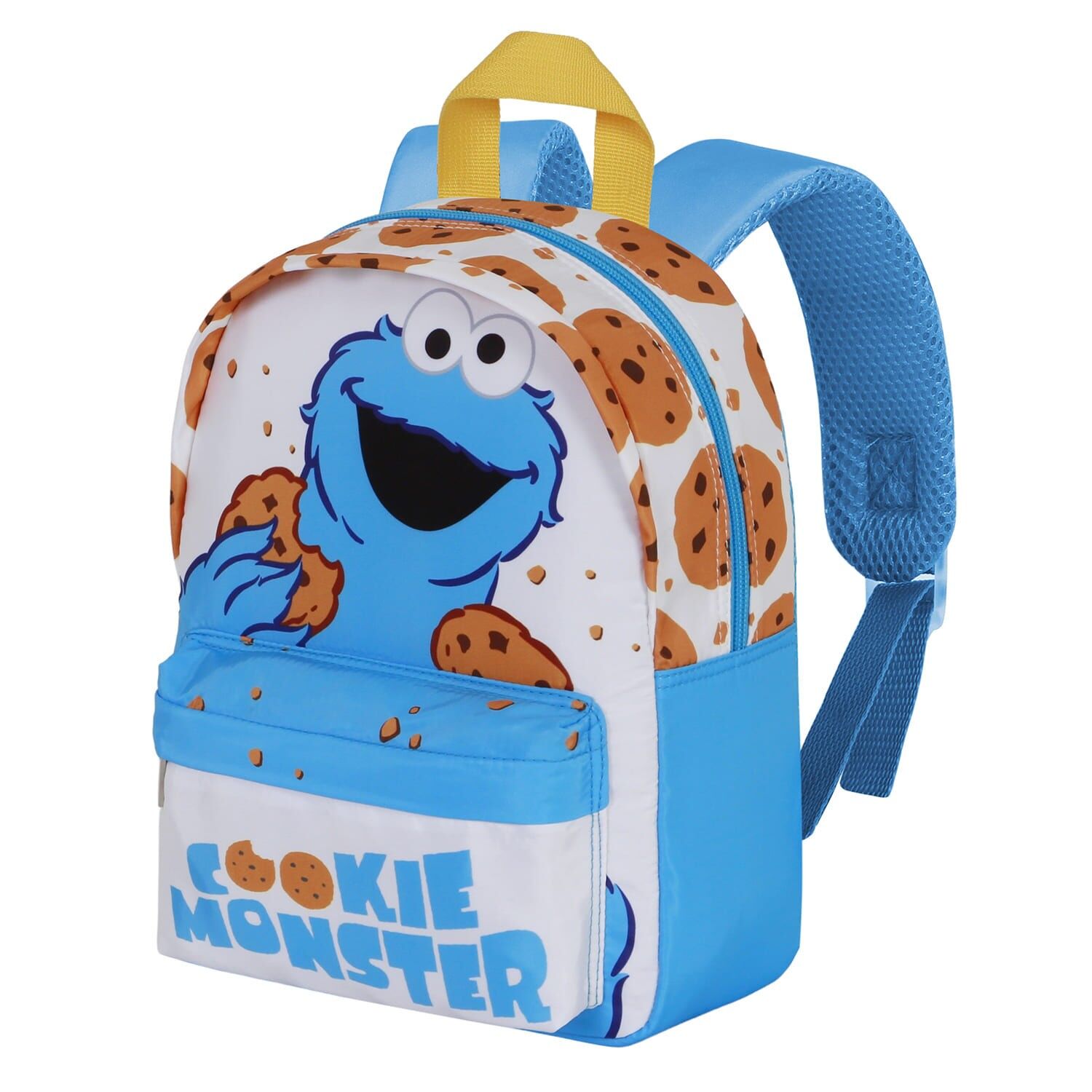 Zaino per la scuola materna Cookie-Joy di Sesame Street Cookie Monster, bianco