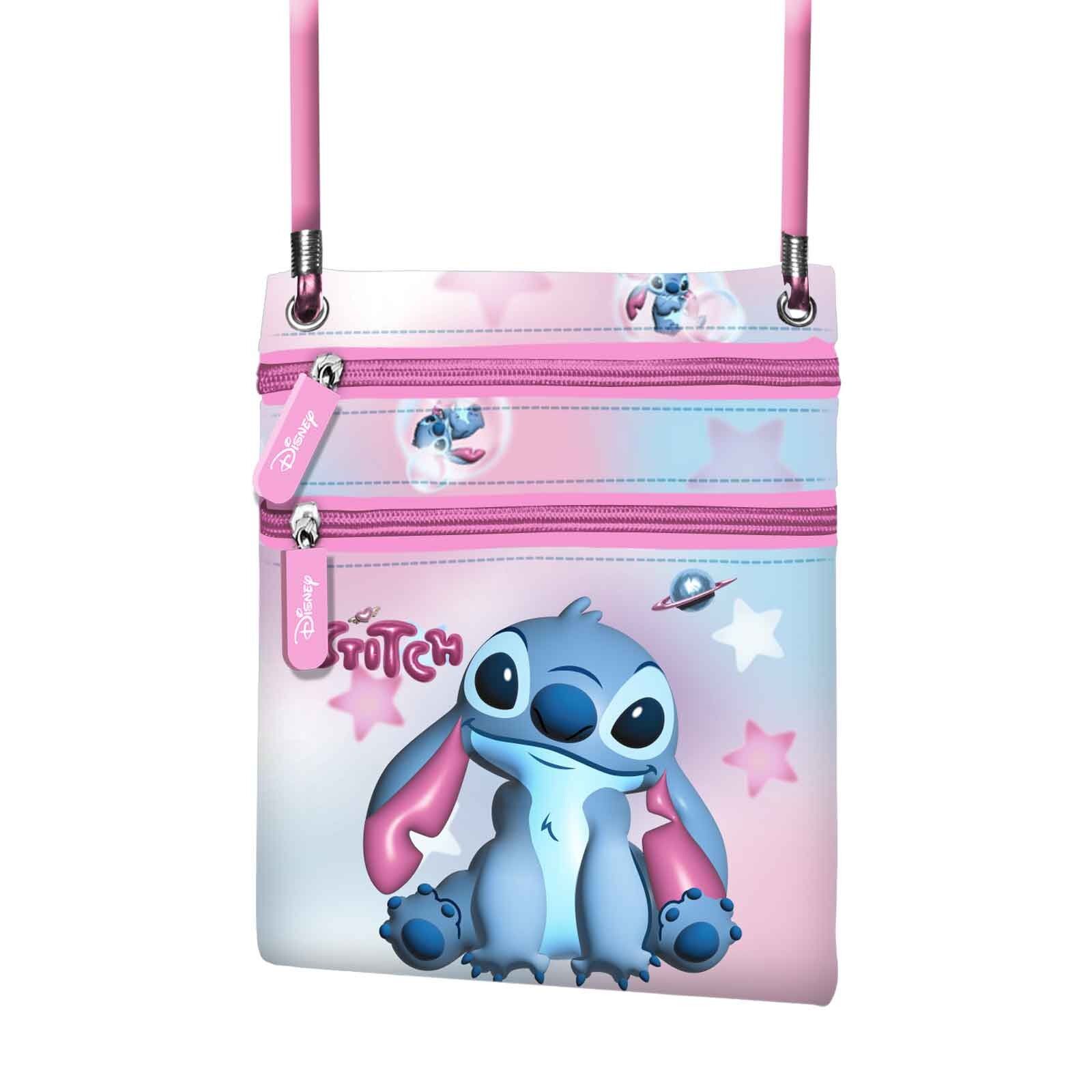 Borsa verticale Disney Lilo e Stitch Cosmic Action, rosa