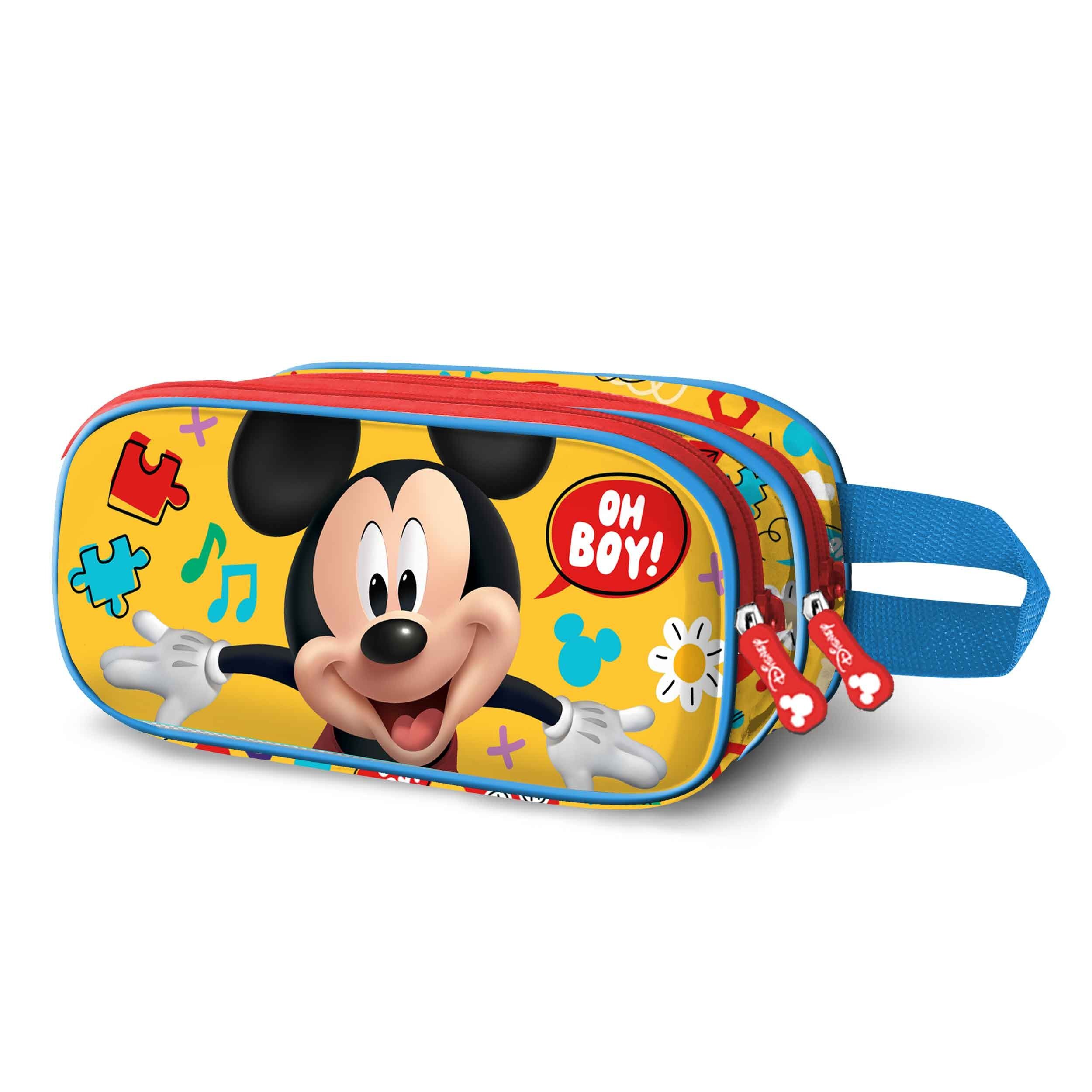 Trousse double 3D Disney Mickey Mouse Boy, jaune