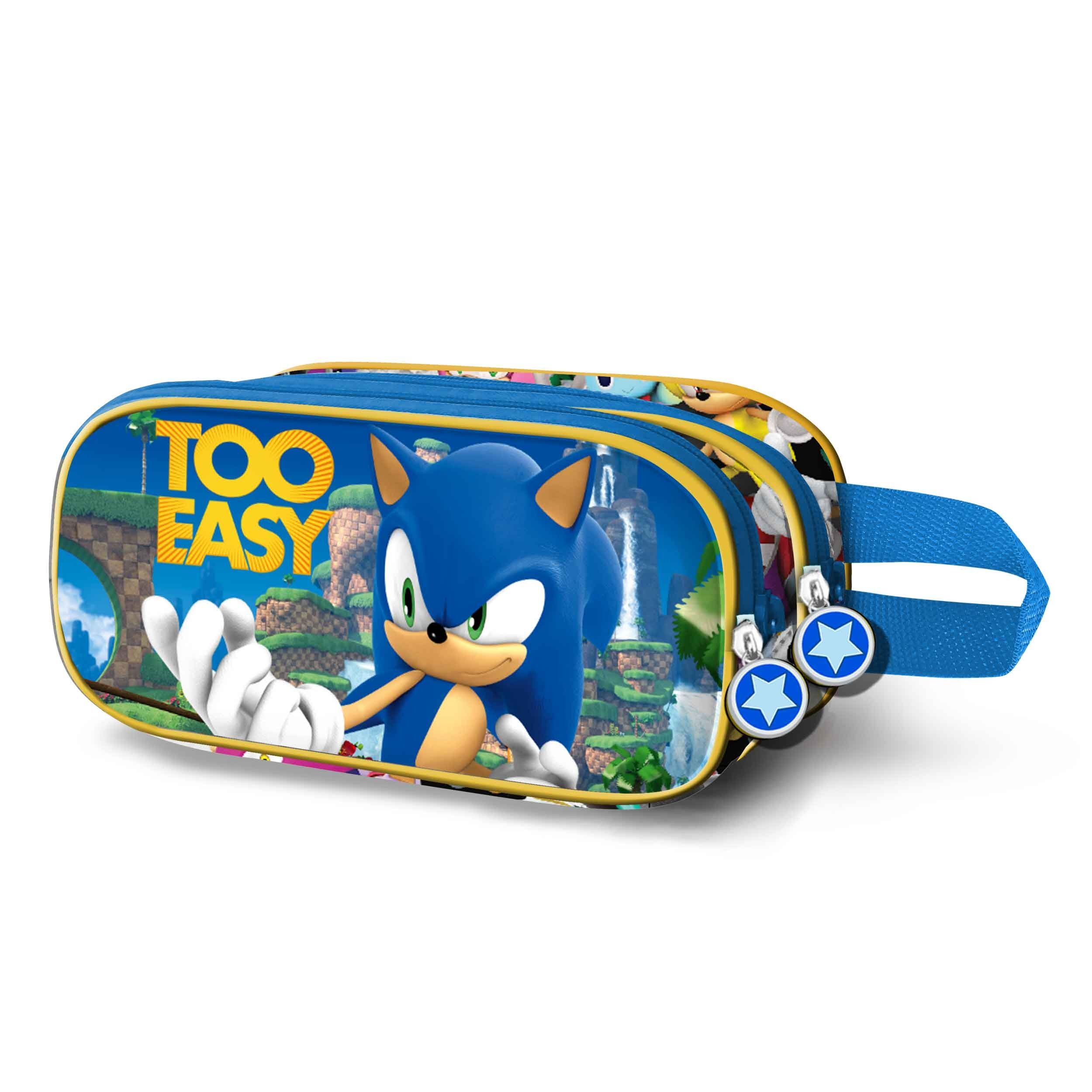 Trousse à crayons 3D Sonic The Hedgehog Easy-Double, bleue