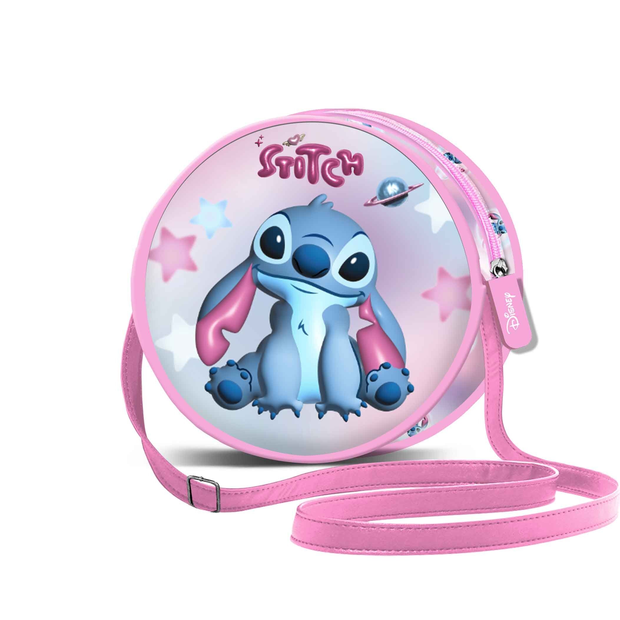 Borsa a tracolla rotonda Cosmic di Lilo e Stitch Disney, rosa