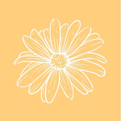 Fleur jaune fané | Mini carte Blooming collection Friperies