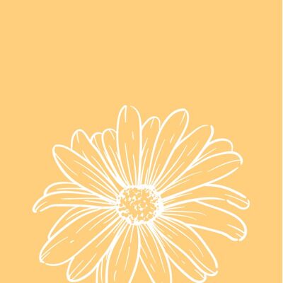 Flower faded yellow | Mini card Blooming collection Fripperies