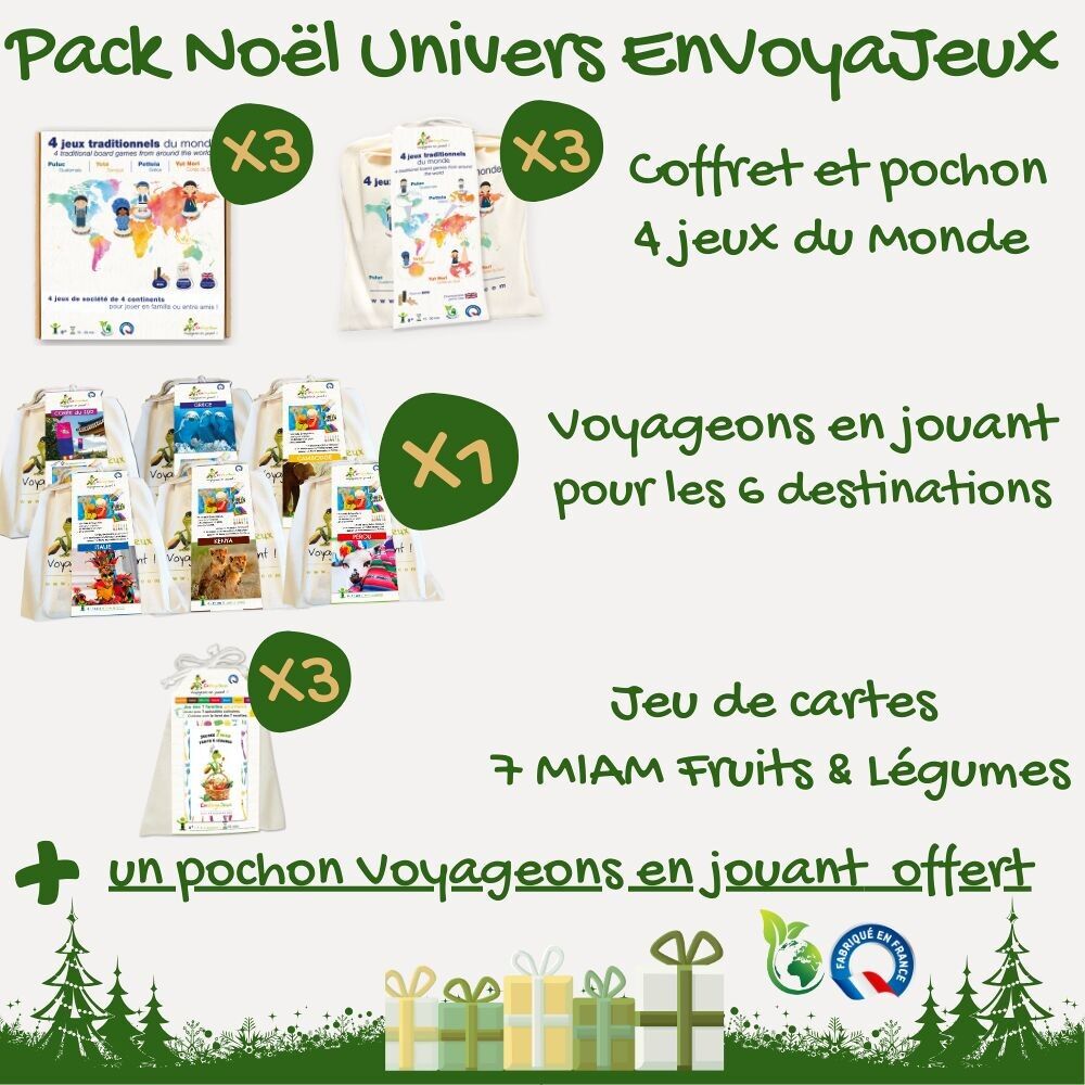 Weihnachtspaket - EnVoyaJeux Universe - Geschenke zum spielerischen Entdecken der Welt - Hergestellt in Frankreich - Alter 6 bis 106