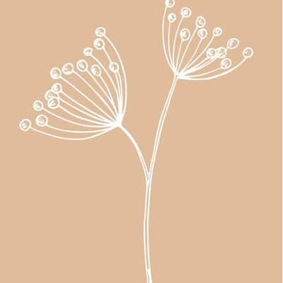 Fiore beige sbiadito | Mini card Blooming collection Fripperies