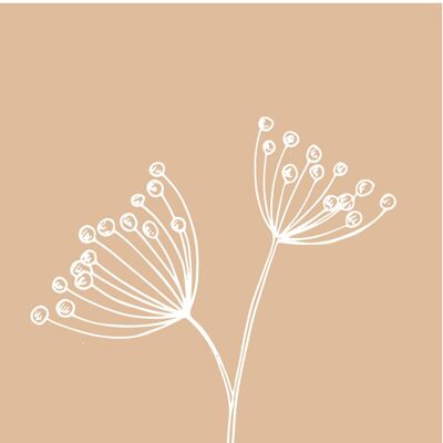Flower faded beige | Minikaart Blooming collectie Fripperies