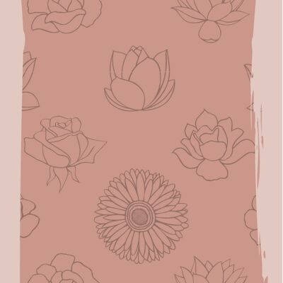 rose | Mini carte Blooming collection Friperies