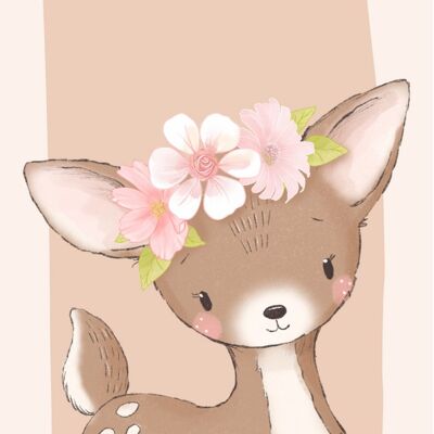 deer | Mini card Forest animals collection Fripperies