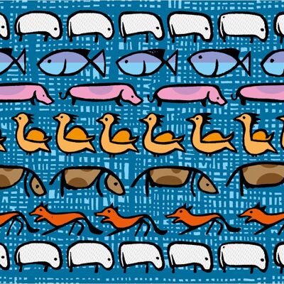 The Farm Placemat - Blue
