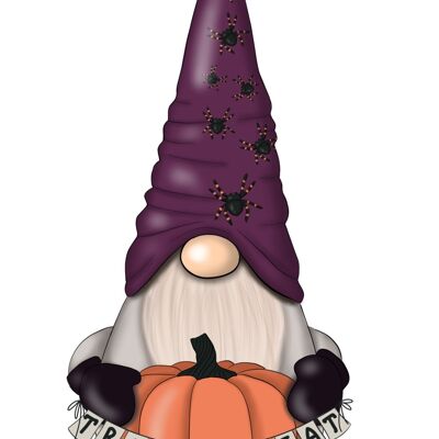 Gnome 'Trick or treat' | Fripperies