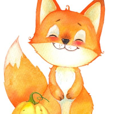 Autumn fox pumpkin| fripperies