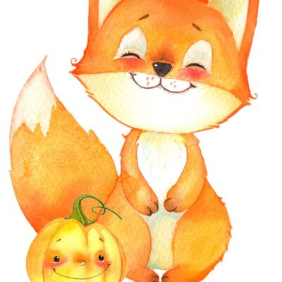 Autumn fox pumpkin| fripperies