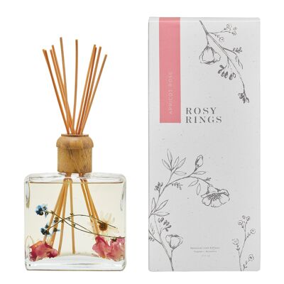 Rosy Rings Apricot Rose 13oz Botanical Reed Diffuser