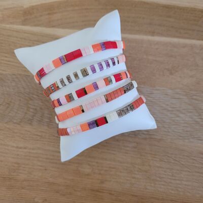 TILA - 5 pulseras Bronce multi naranja