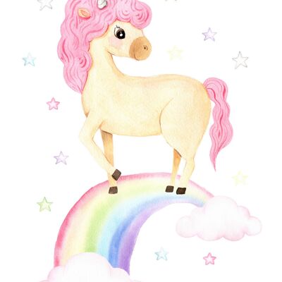 Unicorn on rainbow| It's Summer Time collection Fripperies