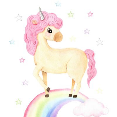 Unicorn on rainbow| It's Summer Time collection Fripperies