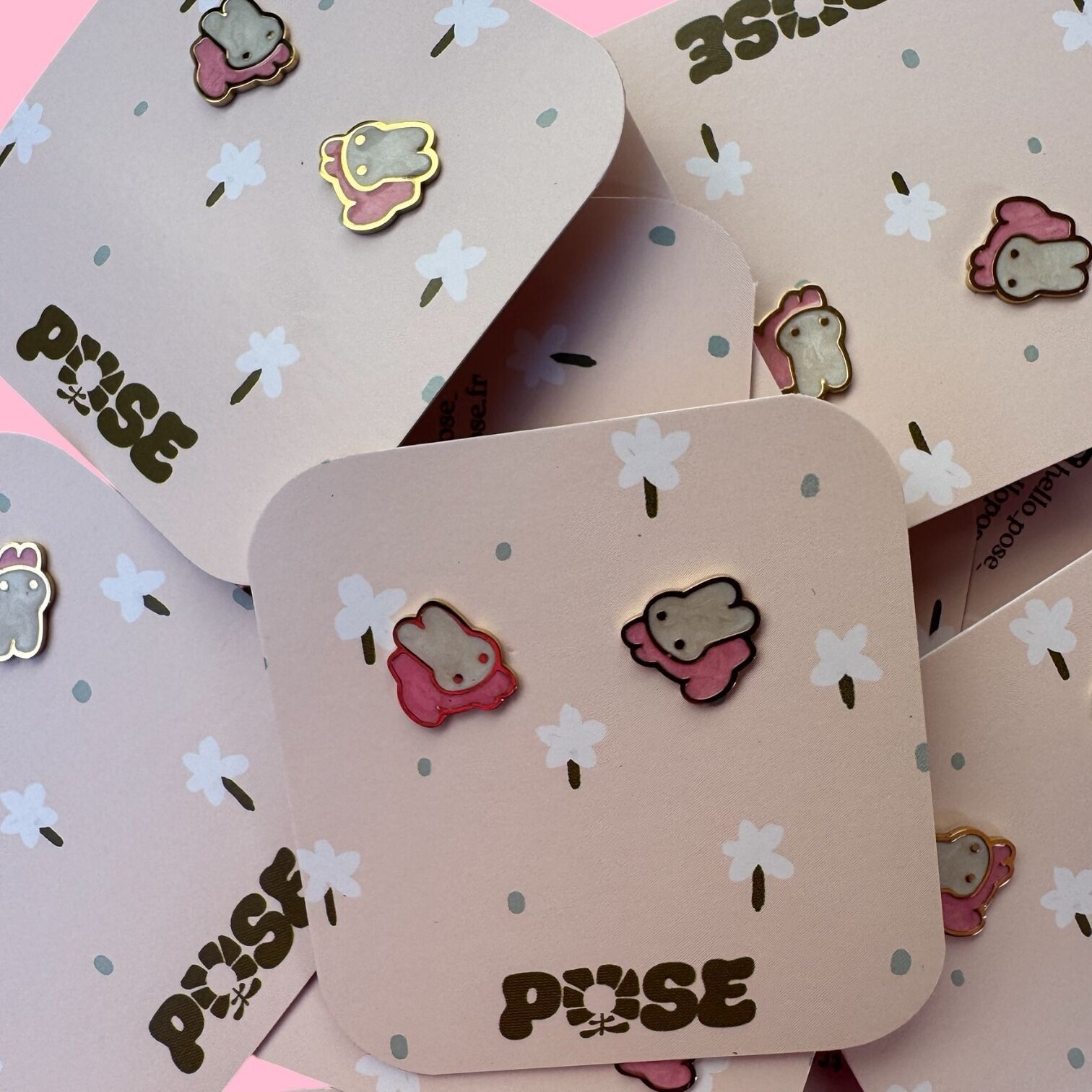 Mini orecchini a forma di coniglio