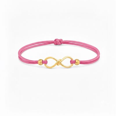 Bague cordon ajustable – Symbole Infini en Gold filled