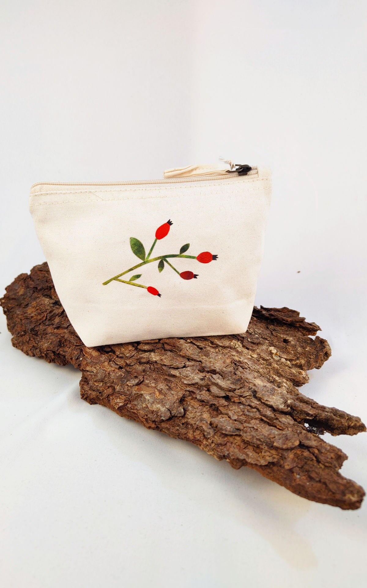 Borse portaoggetti in cotone biologico Meladi - Fragola, Rosa canina, Pera e Mela