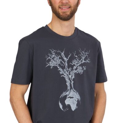 Camicia Fairwear biologica da uomo India Ink World Tree