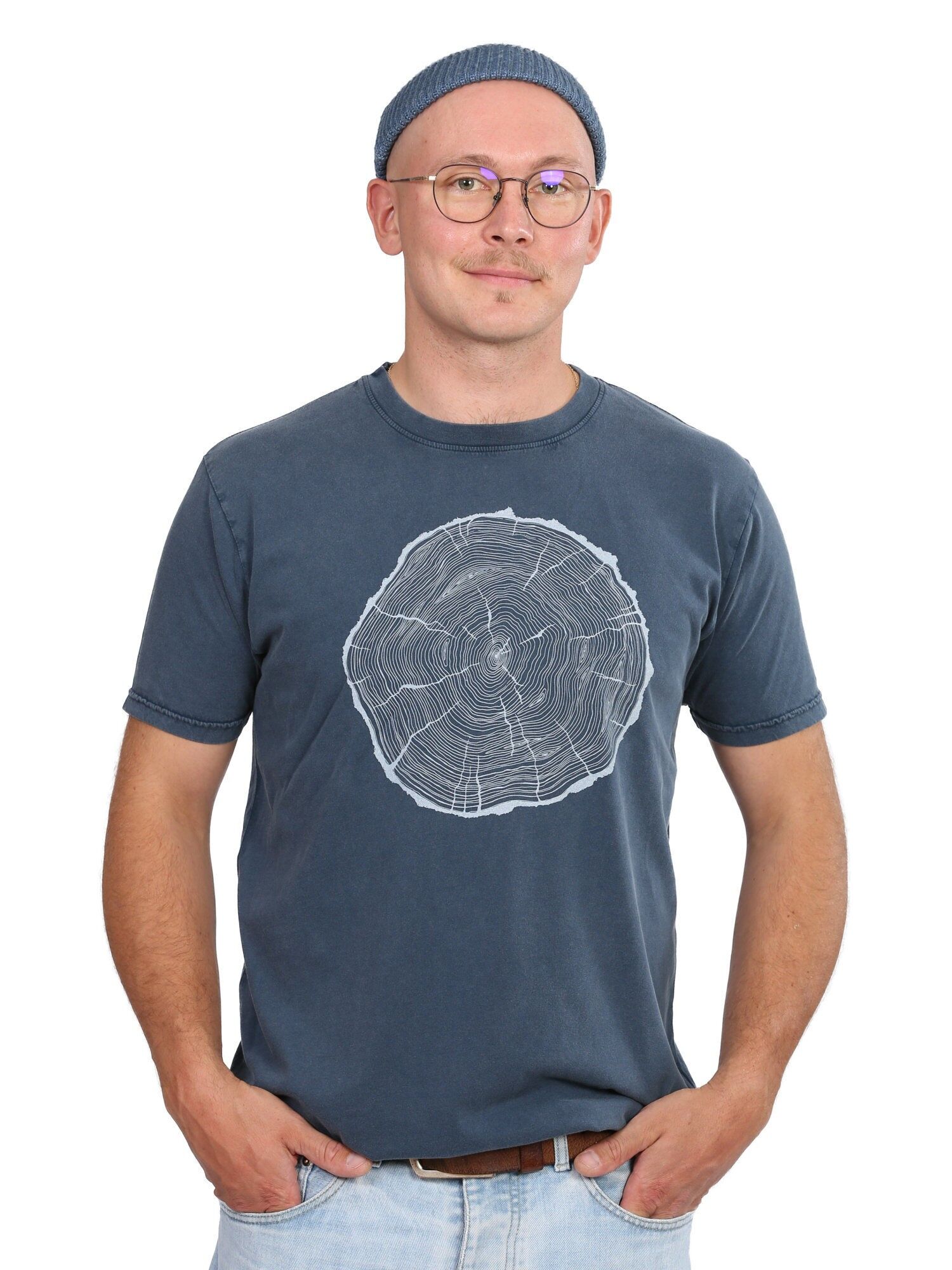 Organic Fairwear Shirt Men Stone Washed Blue BigSlice