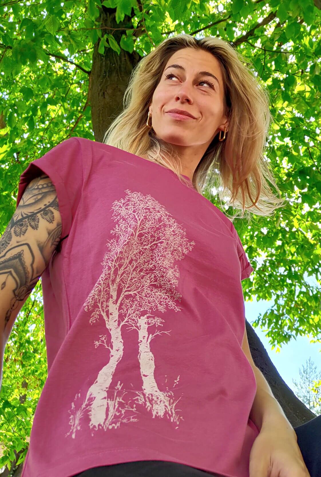 Organic Fairwear Shirt Women Faded Burgundy Birke