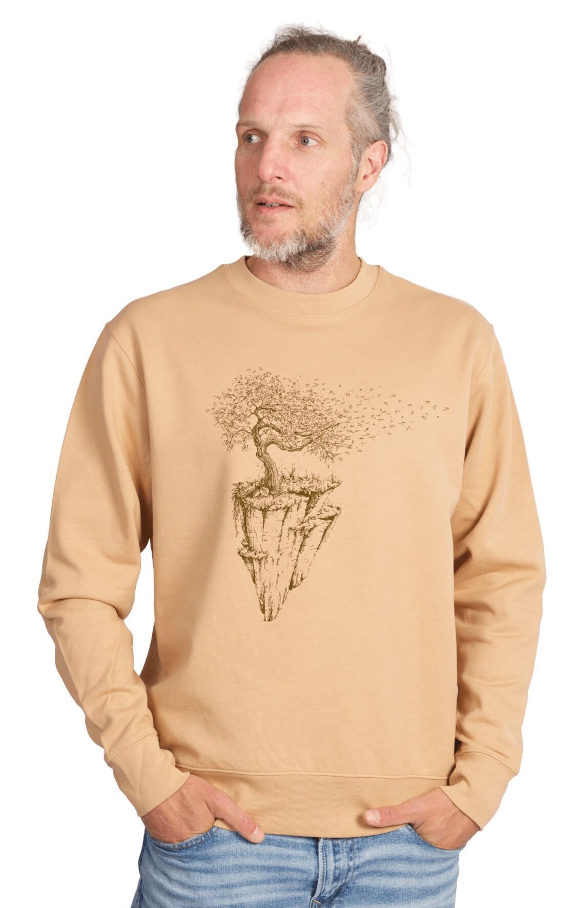 Suéter orgánico Fairwear unisex Latte Maple Island