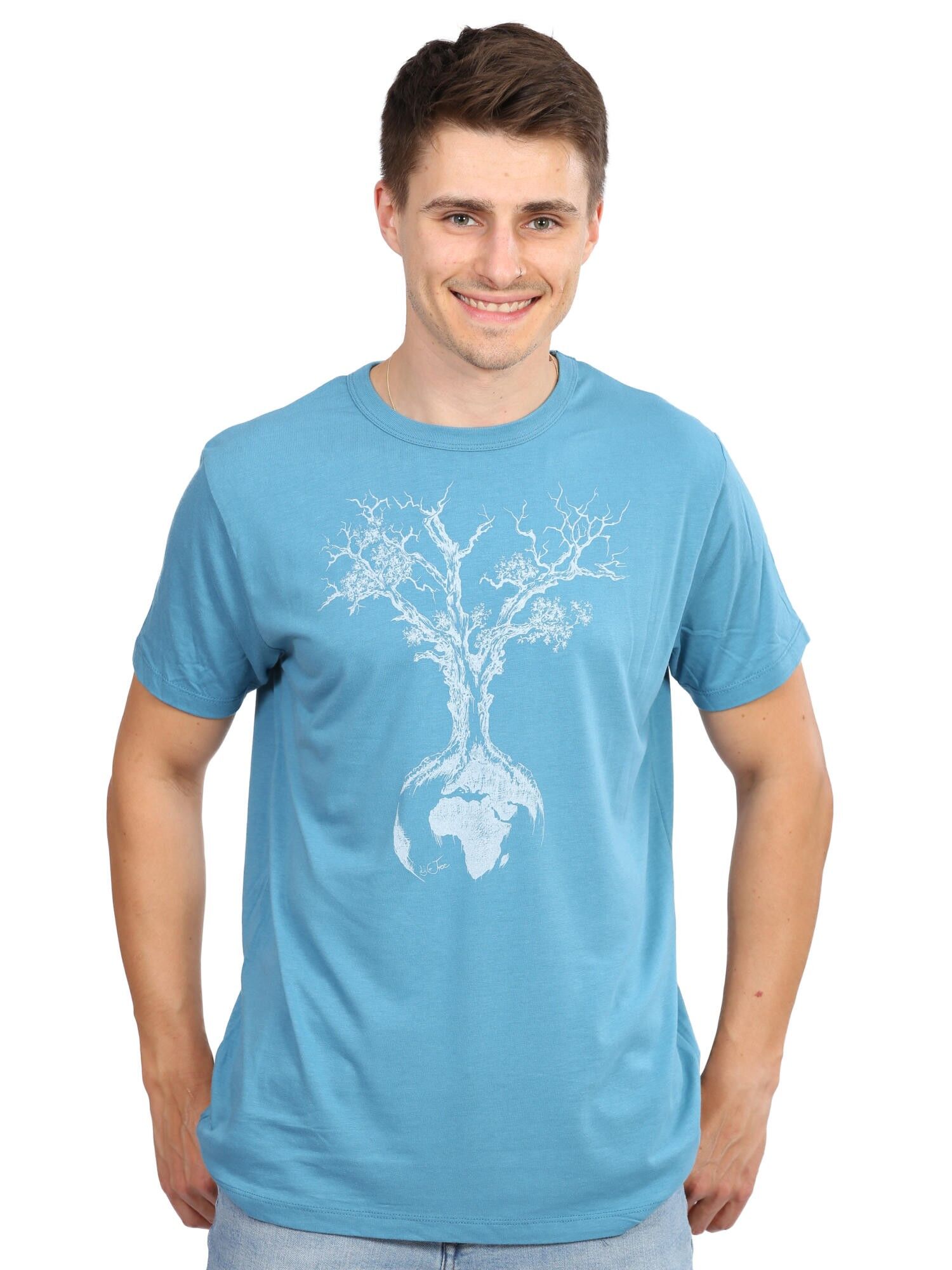 Fairwear Bambus Shirt Men Petrol Blue Weltenbaum