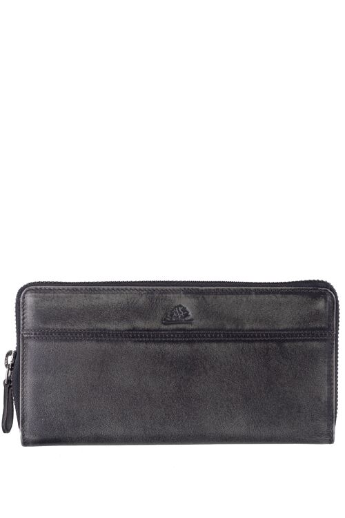 Destressed RV-Damenbörse RFID silver grey 2150-29