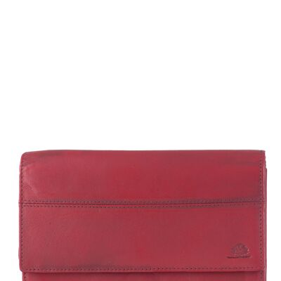 Portafoglio lungo da donna antistress RFID rosso scuro 2151-26