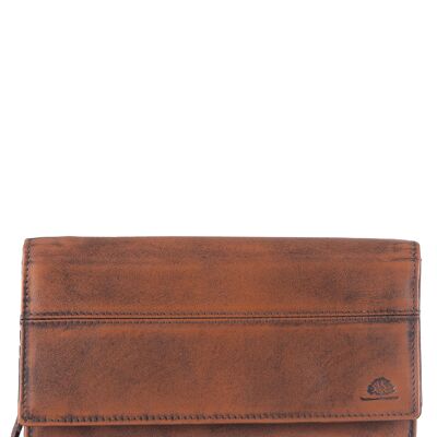 Portafoglio lungo da donna antistress RFID arancione ruggine 2151-32