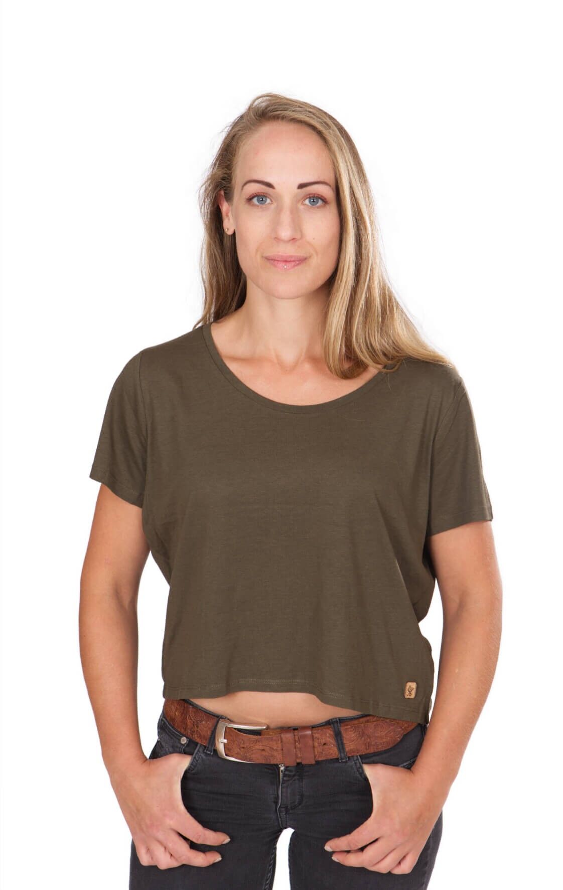 Camicia Fairwear Ecovero Basic Donna Verde Felce