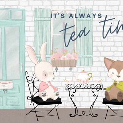 C'est toujours l'heure du thé | Collection animaux de la forêt Friperies