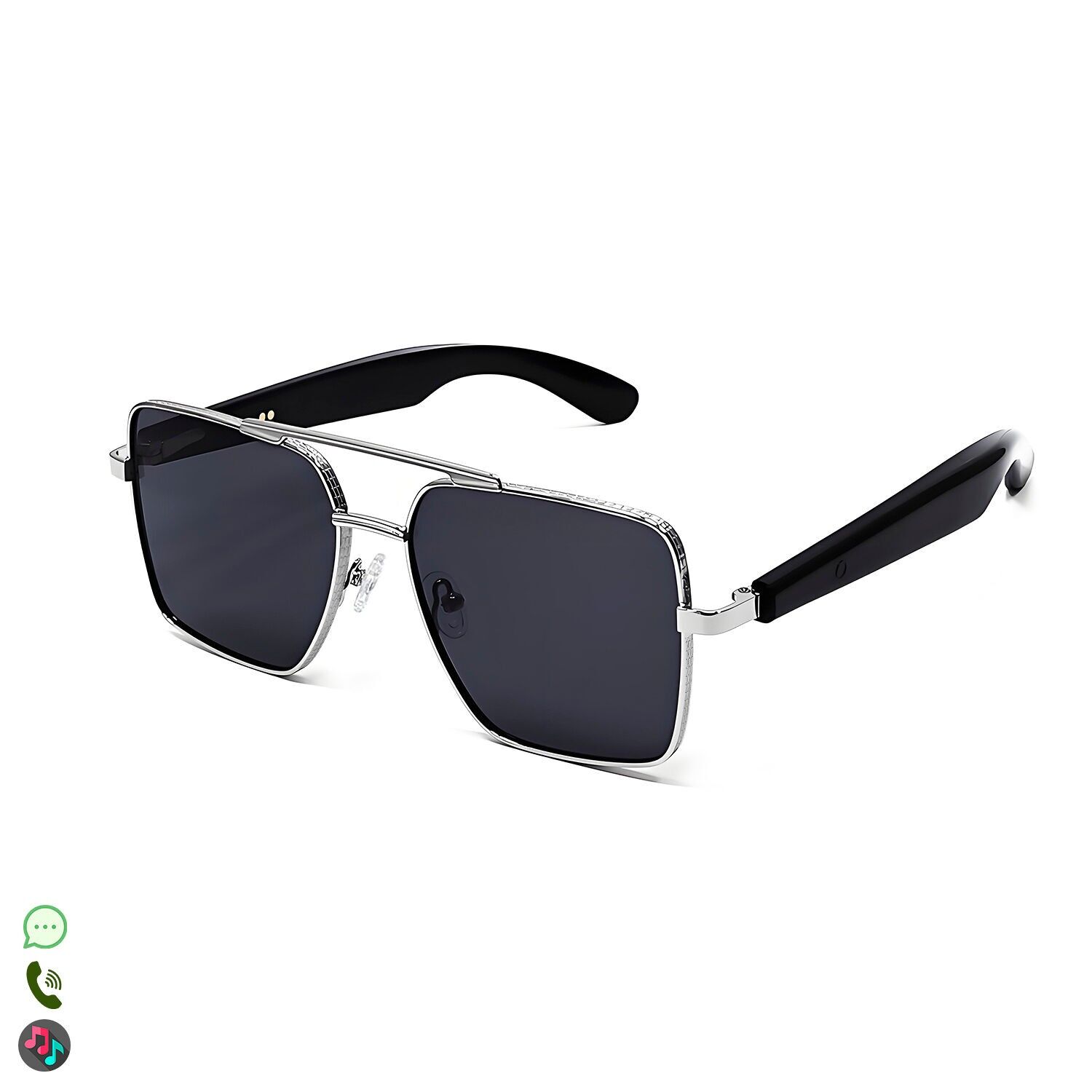 GT-30 AI-Brille mit Bluetooth-Anrufen, Fernsteuerung der Kamera, Musikwiedergabe und Sprachassistent.