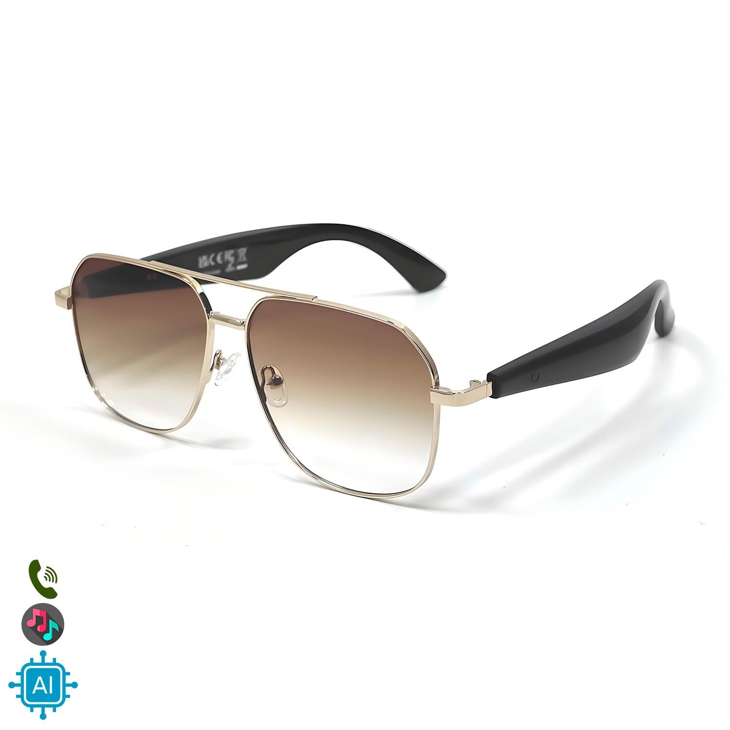 KI-Brille GY-100, automatische Übersetzung von über 100 Sprachen, KI-Agent, Musikwiedergabe.