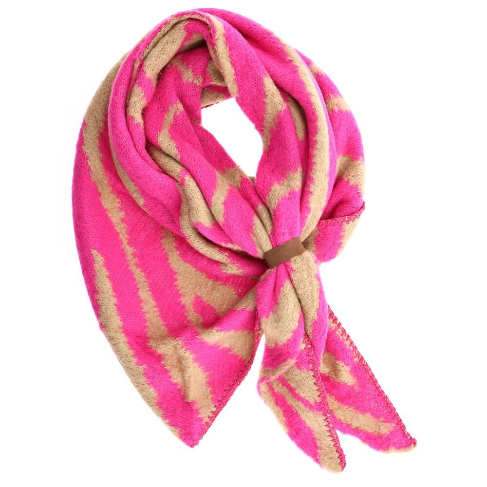 Bufanda Nina Zebra Rosa Camel